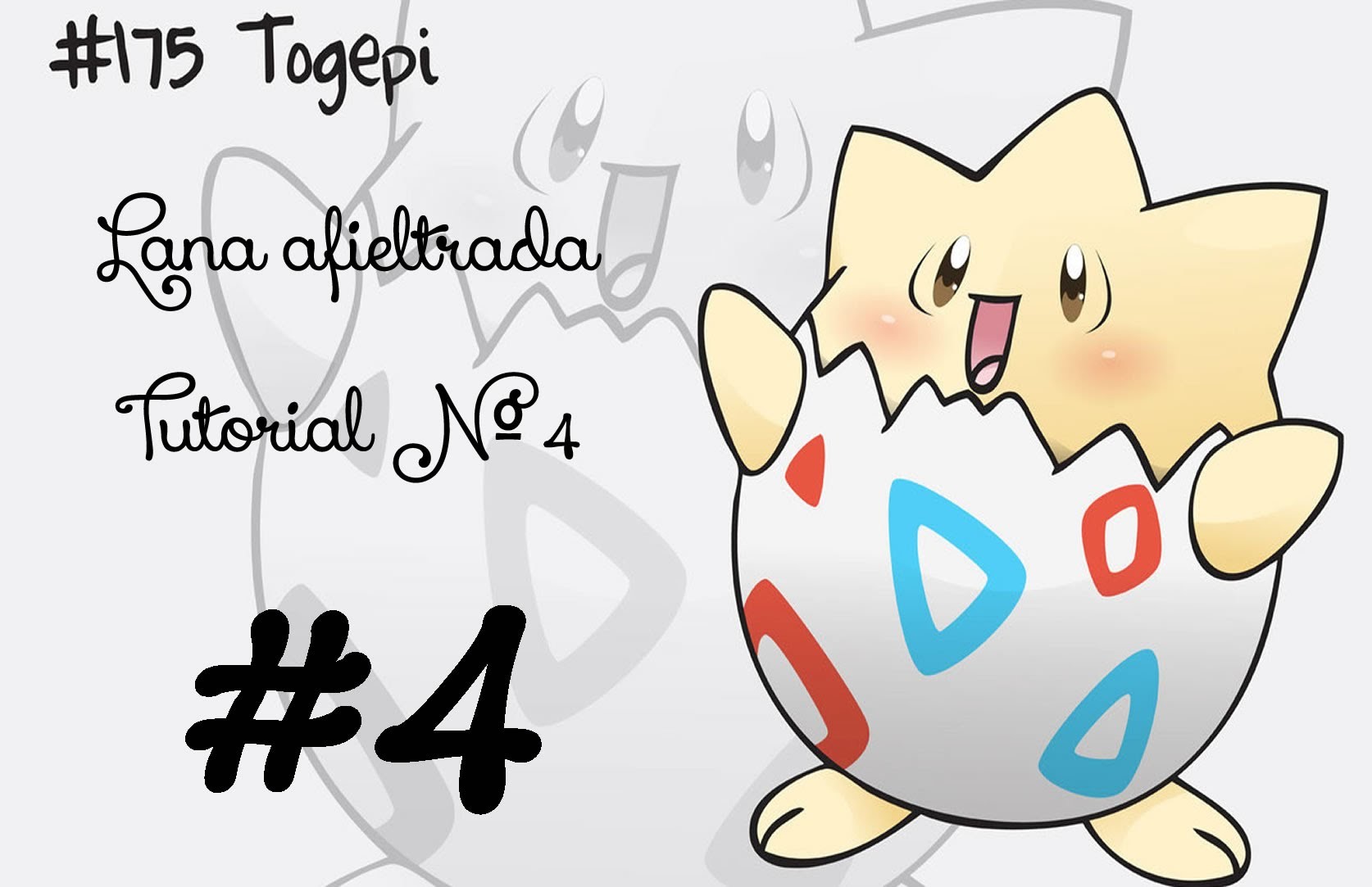 Pokemon Togepi 4.6 Tutorial Lana afieltrada - Needle Felted -