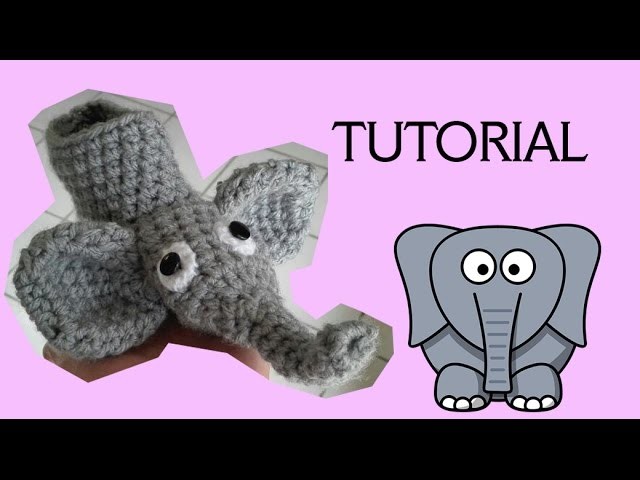 Cómo hacer pantufla de elefante para niños