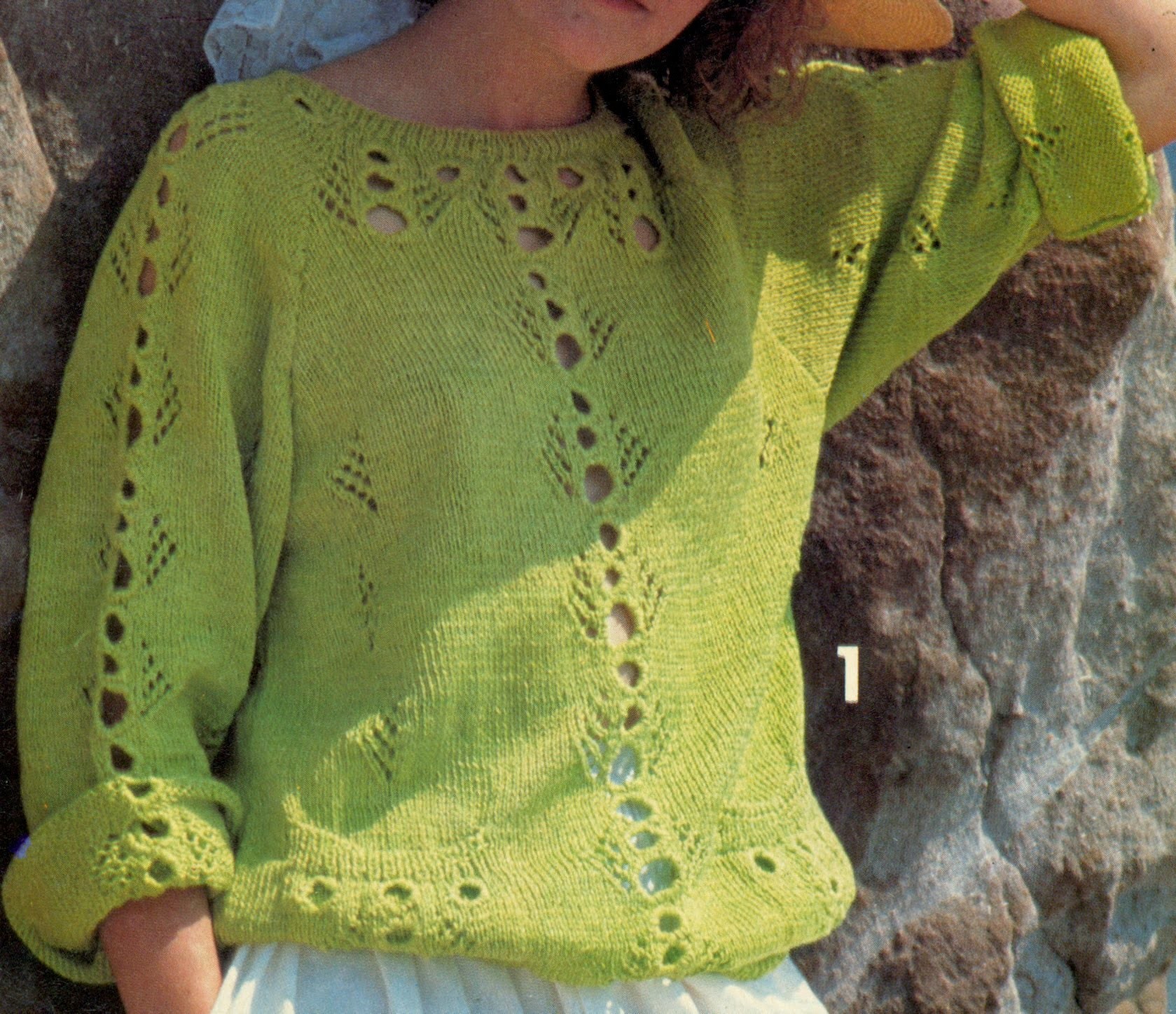 Patrón para tejer jersey cerrado y calado