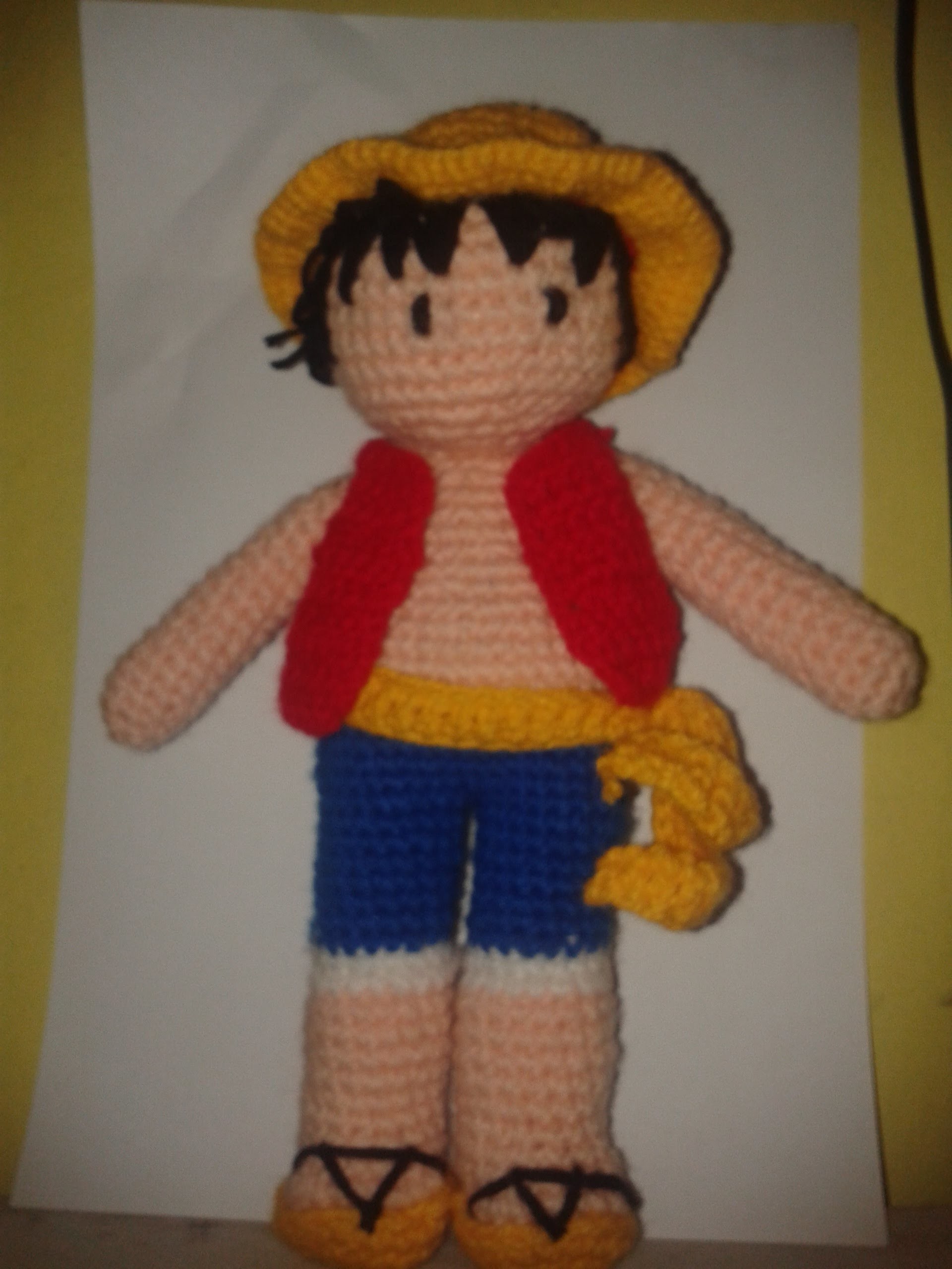 Amigurumi luffy sombrero parte 7