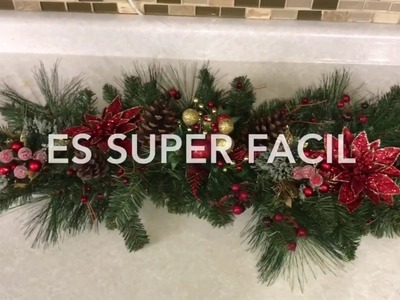 DIY centros de mesa y corona navideña ????