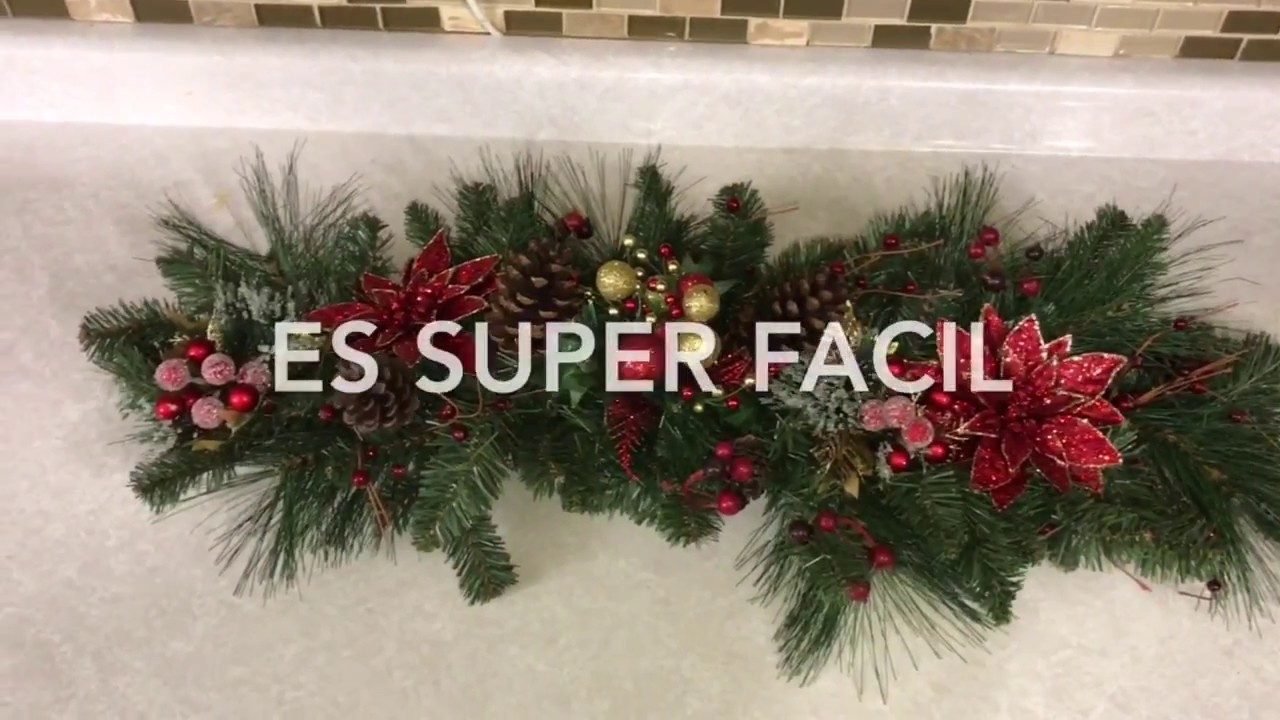 DIY centros de mesa y corona navideña ????