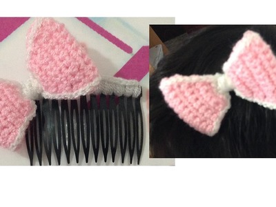 Peineta a crochet, súper fácil