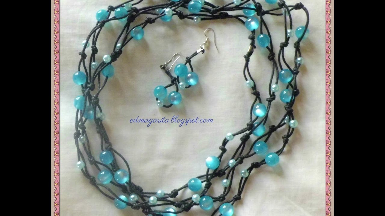 Tutorial: Collar de Perlas de colores con cordon