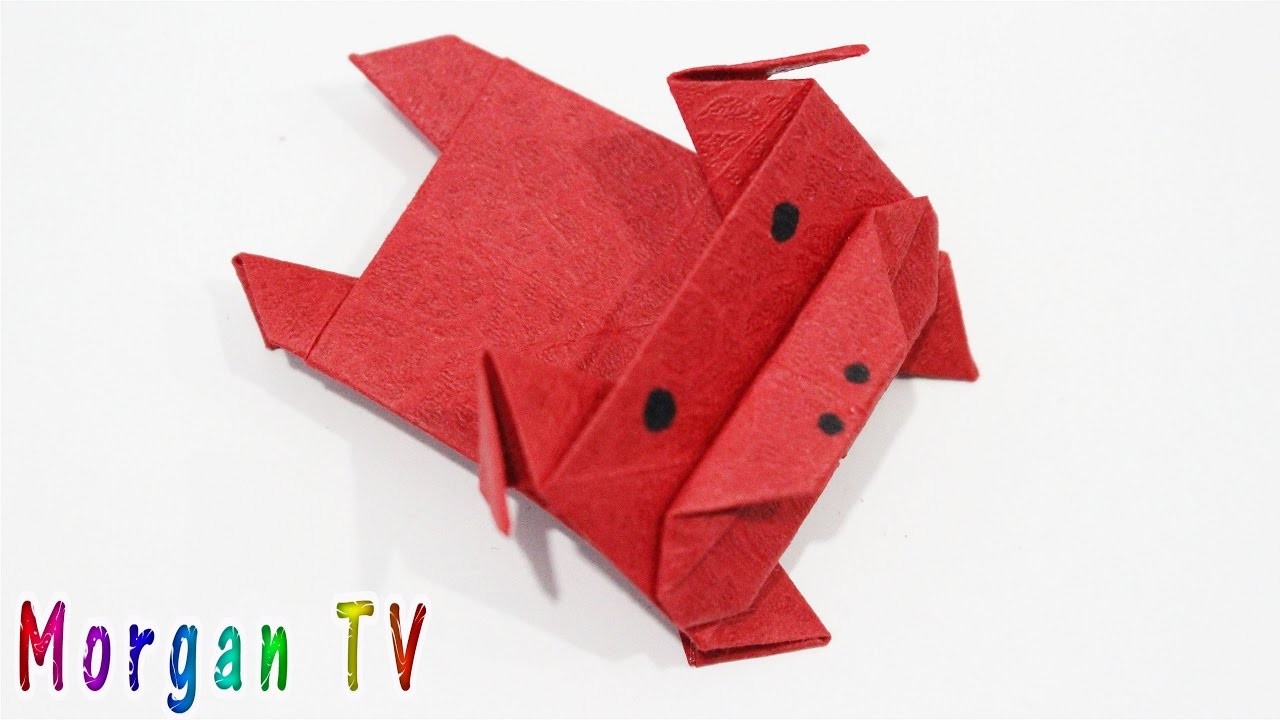 Cerdo de origami, cómo doblar cerdo, papel de origami