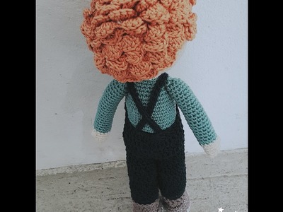 Como hacer cabello para muñeco amigurumi a crochet. Super facil y rapido