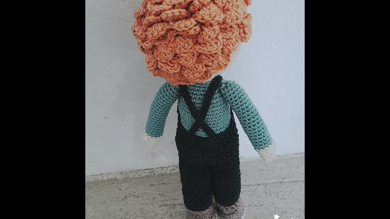 Como hacer cabello para muñeco amigurumi a crochet. Super facil y rapido