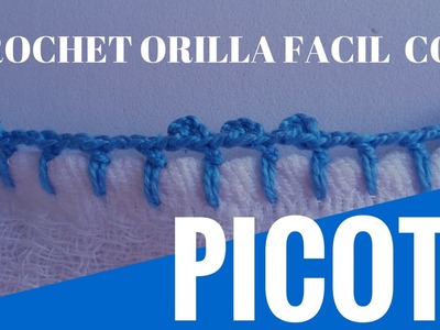 CROCHET  Orilla FACIL con punto PICOT #3