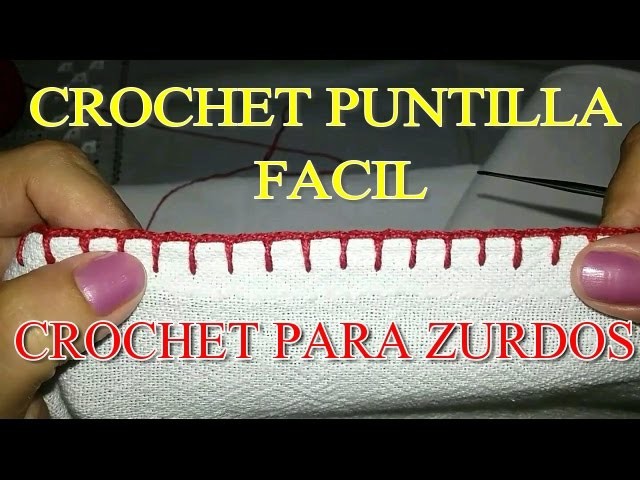 Crochet Puntilla Fácil y Simple #1Crochet para Zurdos