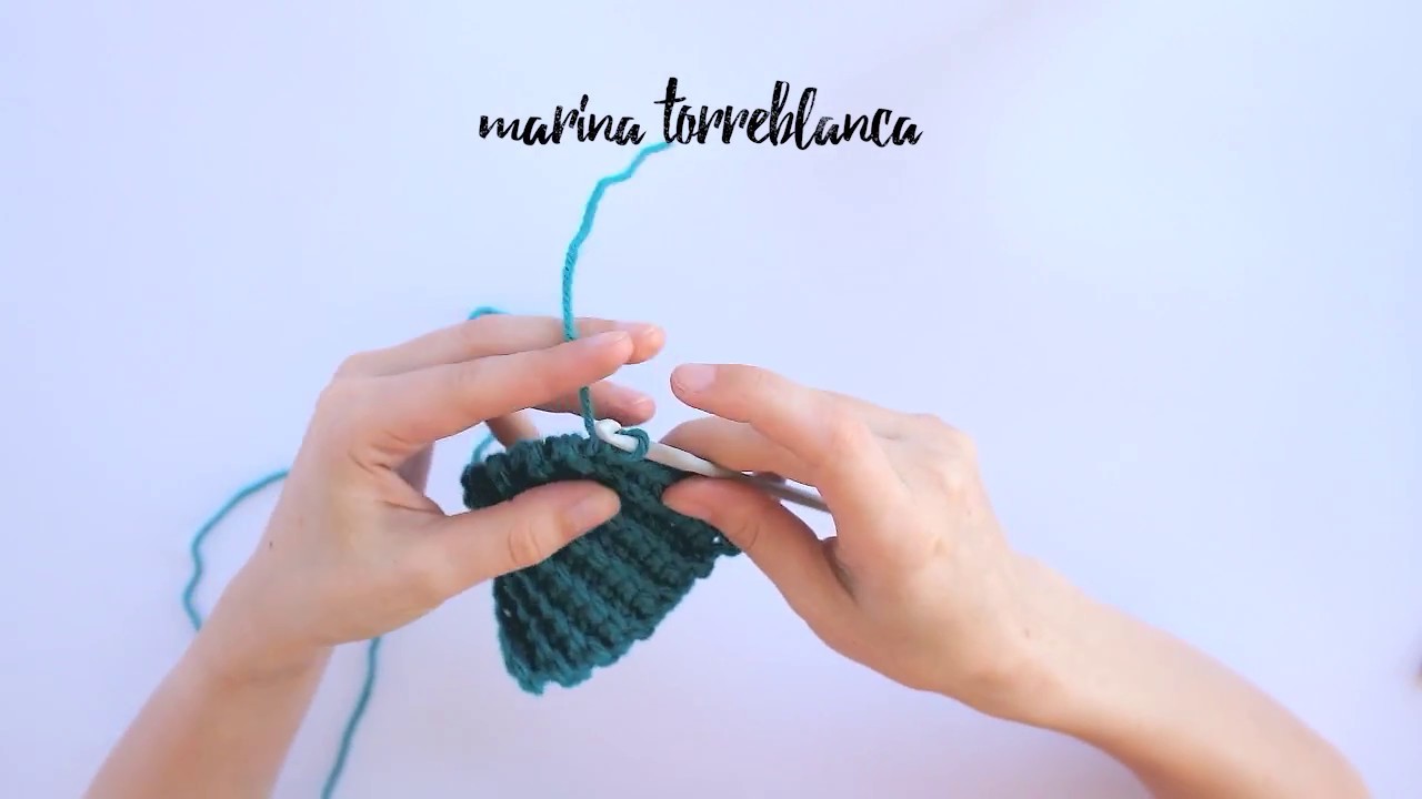 Tejer a crochet punto elastico (en medio punto)