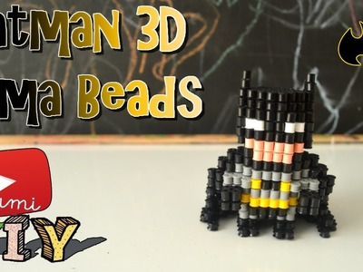 Batman 3D con Hama beads midi!!! Perler Mami DIY *