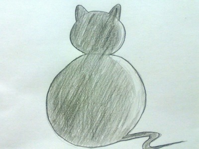 Cómo dibujar un gato a lápiz paso a paso - Dibujos de animales para niños - Gato fácil