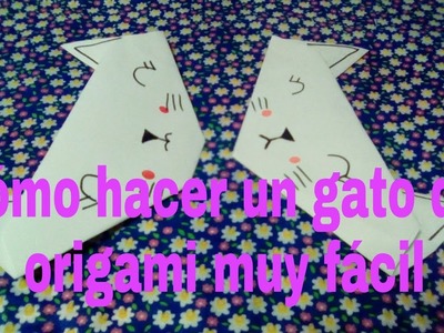 Como hacer un gato de origami súper fácil- manualidades