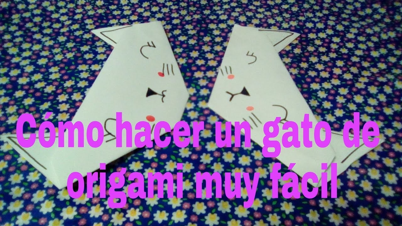 Como hacer un gato de origami súper fácil- manualidades