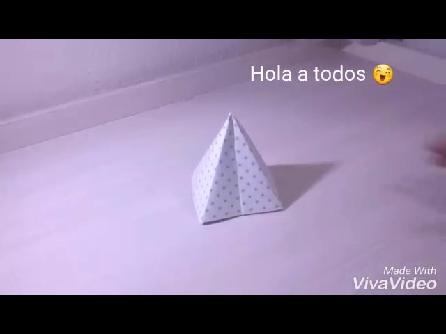 Como hacer una pirámide 3D de papel-Manualidades faciles