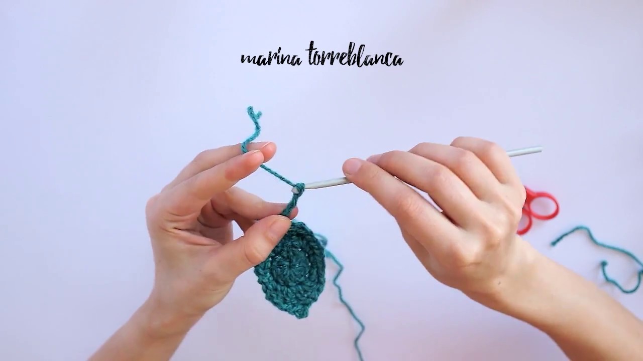 Como tejer una hoja a crochet (modelo 2)