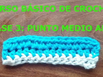 CURSO BÁSICO DE CROCHET - CLASE 3: PUNTO MEDIO ALTO