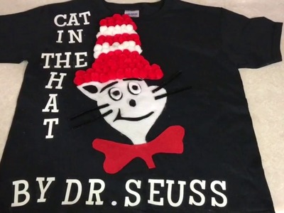 DIY camisa de cat in the hat para DR SEUSS DAY
