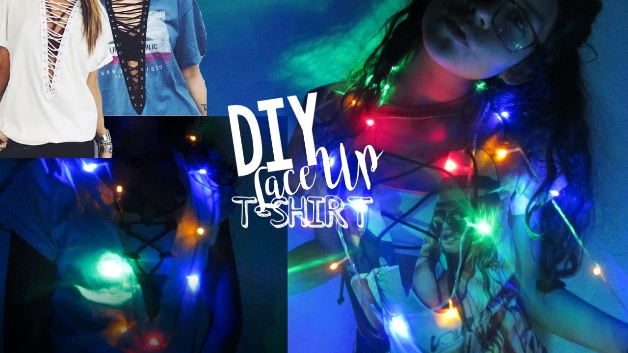 DIY T-SHIRT LACE UP- Blusas Tumblr
