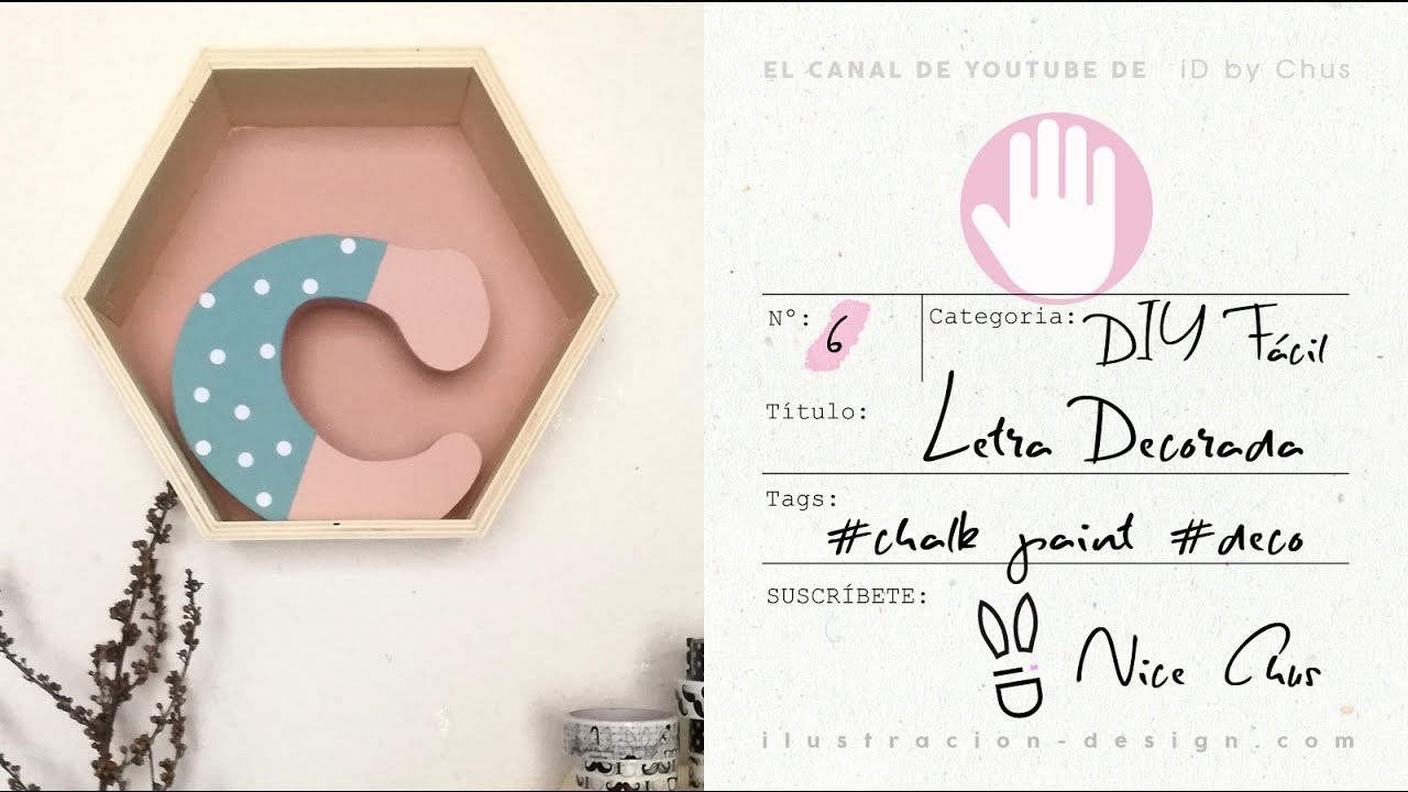 Letra de Madera Decorada - DIY Fácil  | Nice Chus
