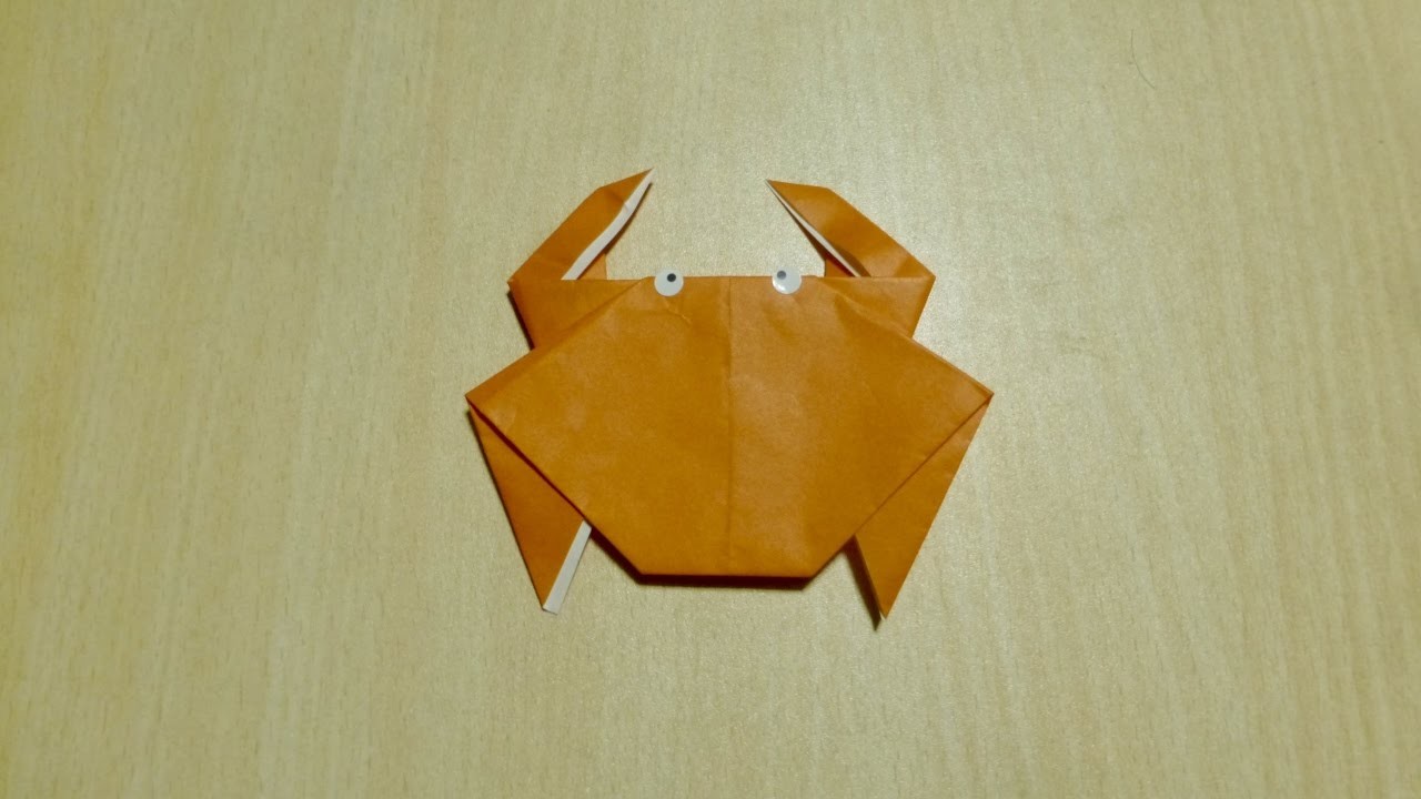 【Bricolaje】 Cangrejo. Origami. El arte de doblar el papel.