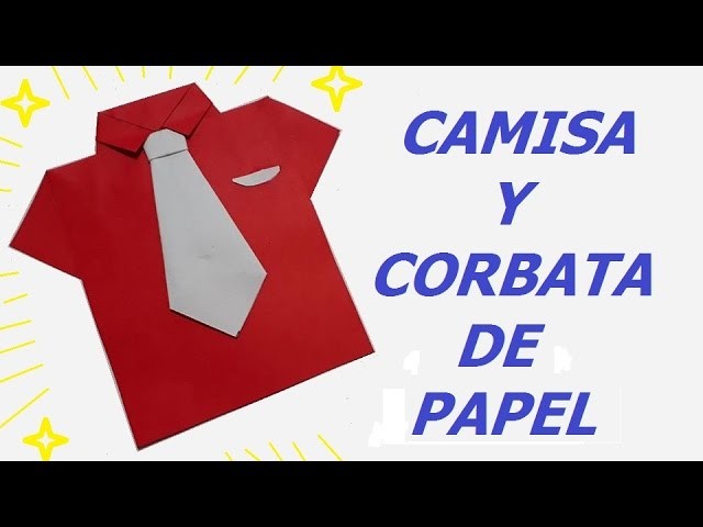 Camisa y corbata origami de papel -  Paper Origami shirt and tie