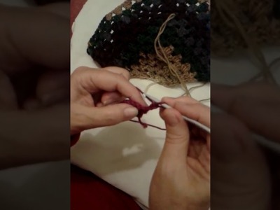 Chal de  volante a crochet  muy facil