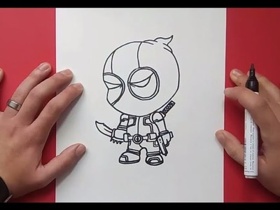 Como dibujar a Deadpool paso a paso| How to draw Deadpool