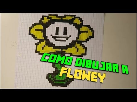 Como dibujar a Flowey | Undertale | Pixel Art