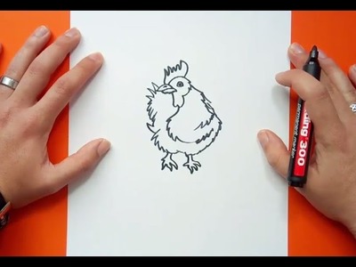 Como dibujar un gallo paso a paso | How to draw a Rooster