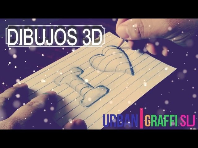 Como hacer dibujos 3d facil | dibujos de amor very easy how to draw 3d
