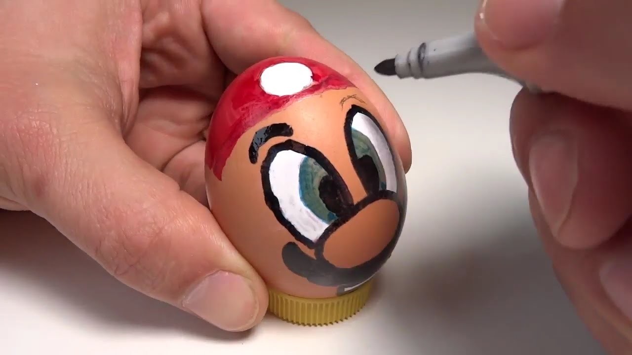 Como pintar a SUPER MARIO BROS en un huevo