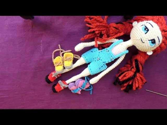 COMO TEJER ZAPATILLAS para Muñeca a Crochet - Modelo #3 - Parte 2