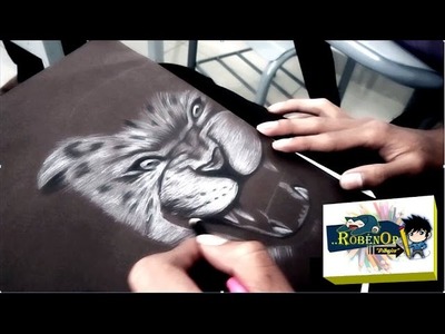 Dibujo Tigre blanco realista. ROBENOP DIBUJOS. drawing