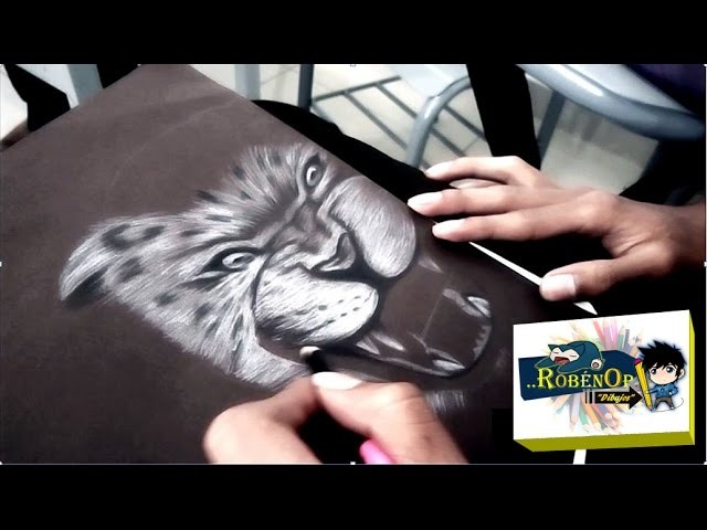 Dibujo Tigre blanco realista. ROBENOP DIBUJOS. drawing