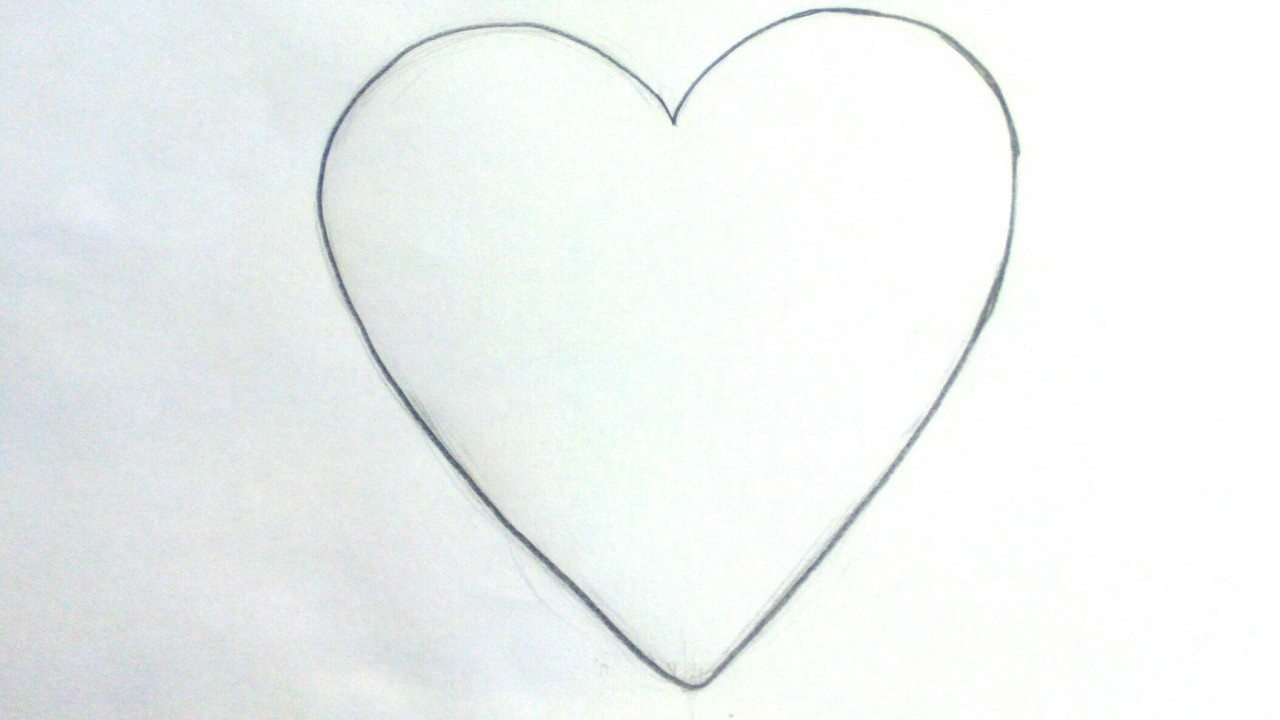 Dibujos de corazones: Cómo dibujar un emoji corazón a lápiz paso a paso - Fácil para niños