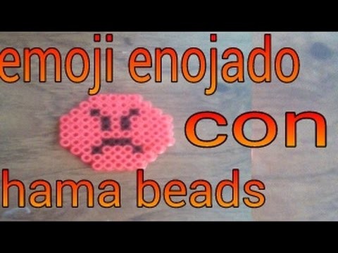 Emoji enojado con hama beads