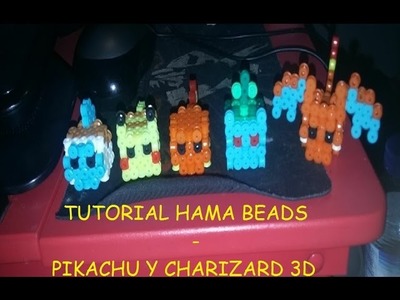 TimeLapse Hama Beads-Pókemon 3D Charizard y Pikachu