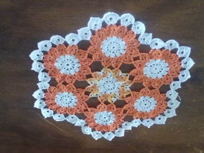 CENTRO DE MESA tejido a crochet ( parte 2 de 2 )