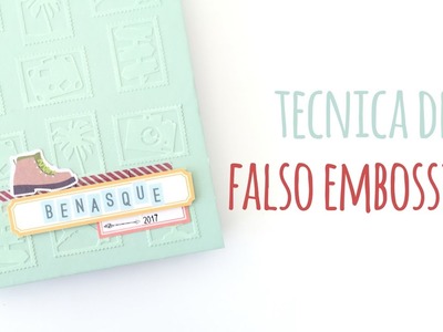 Cómo hacer falso embossing - TUTORIAL Scrapbook