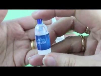 DIY Botellas de agua realistas en Miniatura con agua adentro - manualidadesconninos