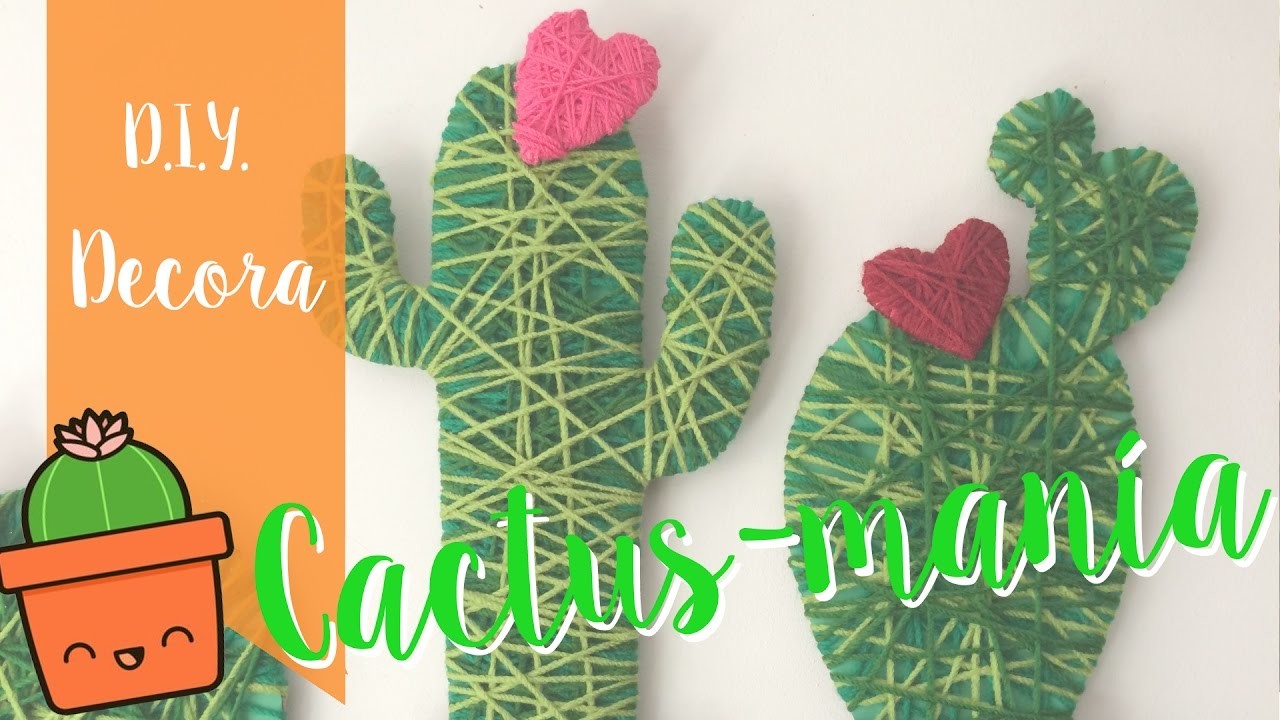 DIY DECORACIÓN DE PARED CACTUS-MANÍA.MINI TUTO