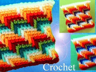 Monederos a Crochet en punto maravilloso arcoíris para cojines cobijas mantas