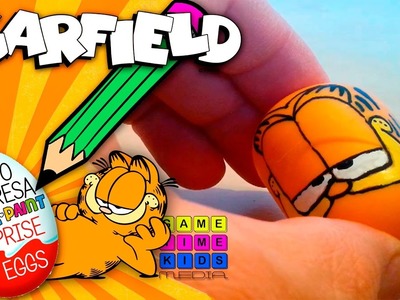 Pelicula Garfield, Manualidades DIY pintar y decorar la figura sobre un huevo sorpresa.