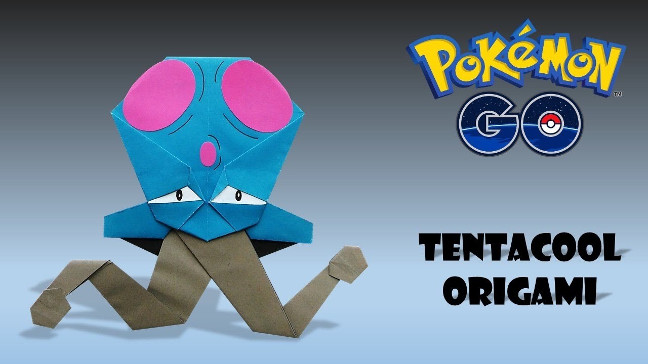 POKEMON - Origami TENTACOOL Tutorial how to make pokemon orgami tentacool origami pokemon tentacool