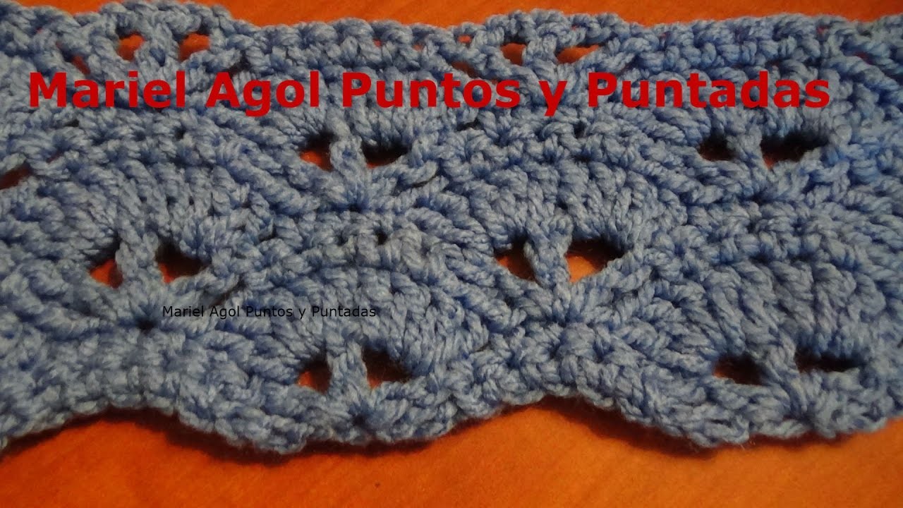 Puntada a crochet muy sencilla y fácil. Muestra No. 133