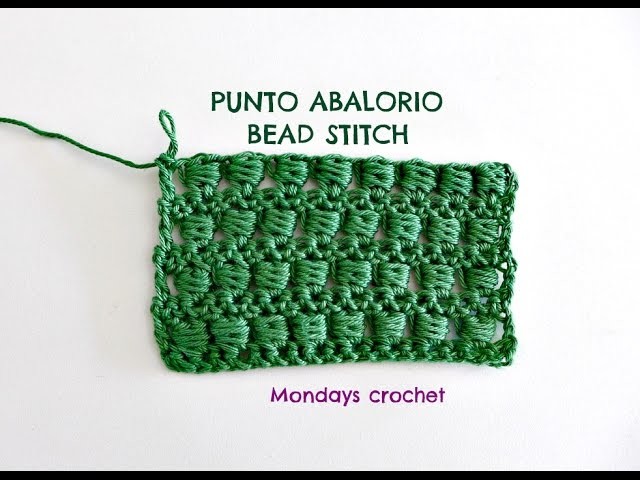 Punto Abalorio de crochet. Bead stitch