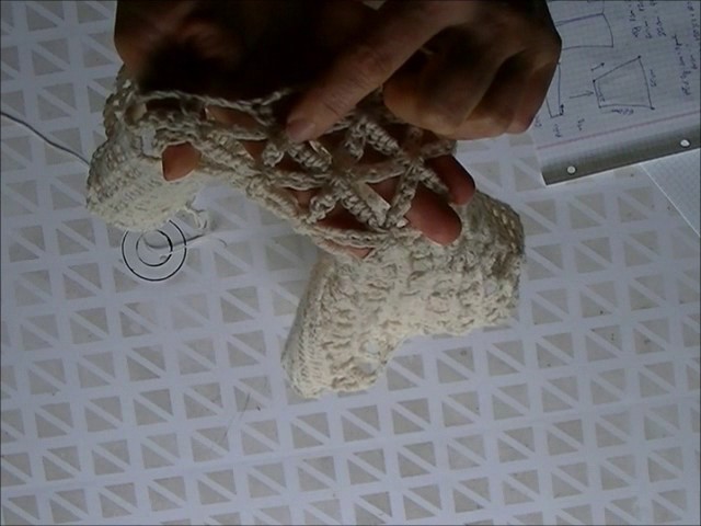 Punto FLOR DE LA VIDA crochet manga para chaleco