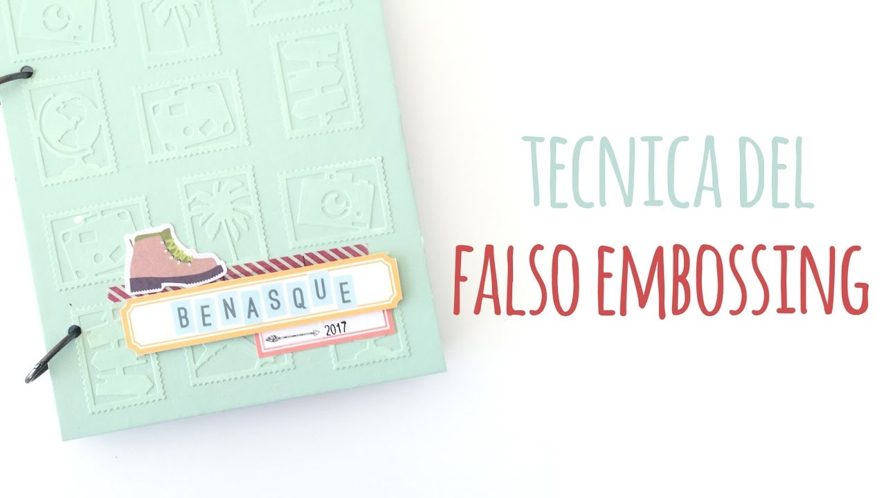 Cómo hacer falso embossing - TUTORIAL Scrapbook