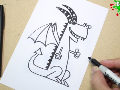 Dibujos Fáciles -Como Dibujar un Dragón - How To Draw Dragón